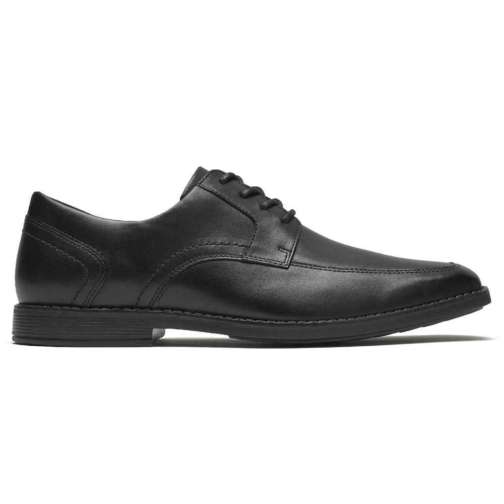 Rockport Mens Oxfords Black - Wighton Apron Toe - UK 176-PXTUHI